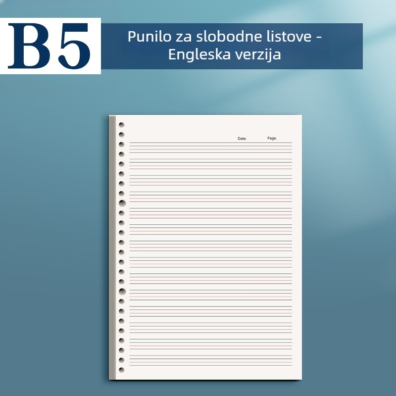 Kućište za bilježnicu s listovima B5, s odvojivim jezgrom