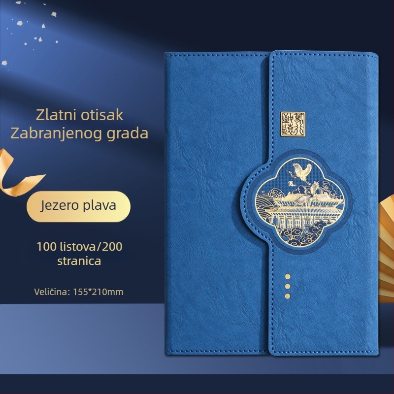 Set poslovnih bilježnica u kutiji s kineskim kulturnim i kreativnim motivima za poslovne sastanke, mogućnost logotipa, savršen suvenir