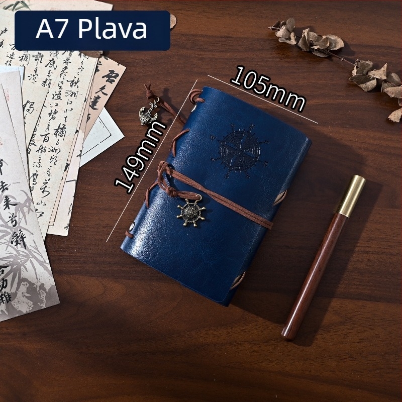 Cross-Border retro dnevnik, format A5, putni bilježnica A6/A7, vez binderom, PU koža mijenja boju, nostalgični retro stil