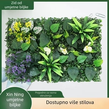 Panel pozadine od umjetne trave za svadbe i dnevne prostore, plastične zelene biljke