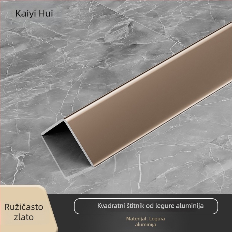 Aluminijski L-obl profil za rubove zidova i pločica
