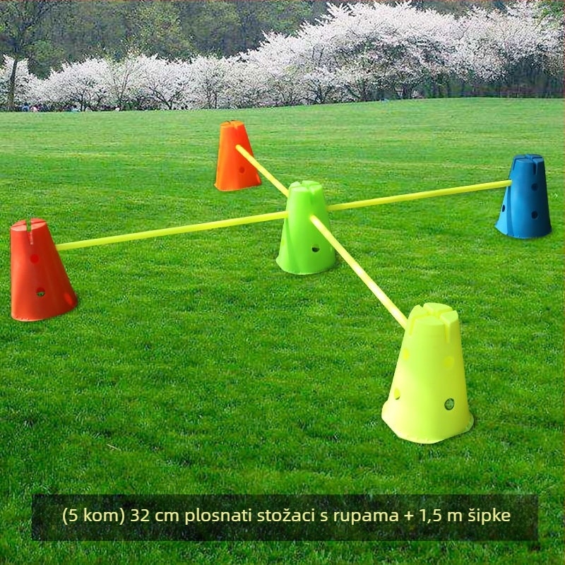 Nogometna trenerska oprema za djecu — Set prepreka s konusima, preprekama i stubovima za označavanje