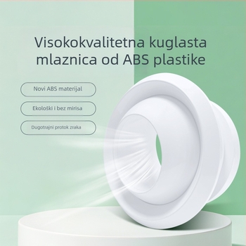 ABS sferni izlaz zraka za sustav svježeg zraka s podesivim ventilom, središnja klimatizacija