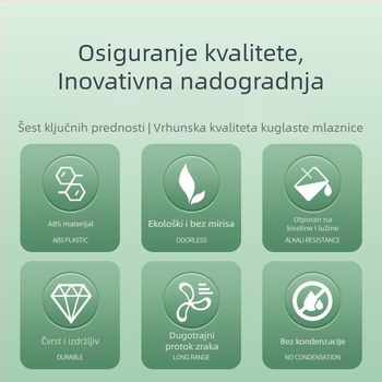 ABS sferni izlaz zraka za sustav svježeg zraka s podesivim ventilom, središnja klimatizacija