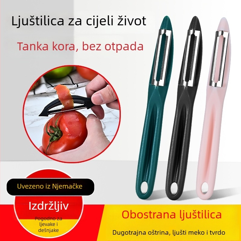 Kuhinjski višenamjenski alat od nehrđajućeg čelika za oljuštivanje voća i povrća