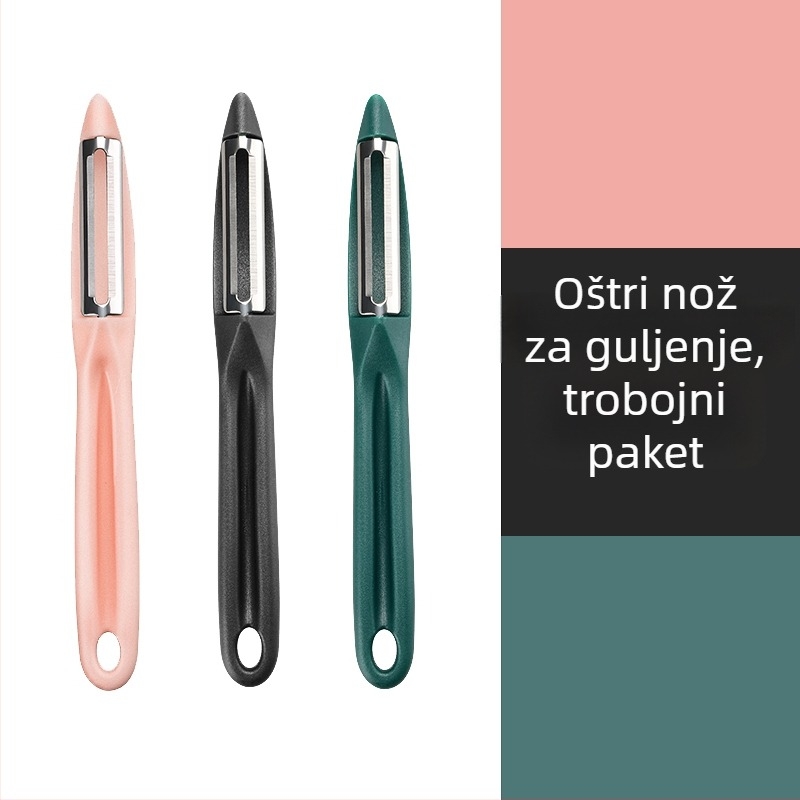 Kuhinjski višenamjenski alat od nehrđajućeg čelika za oljuštivanje voća i povrća