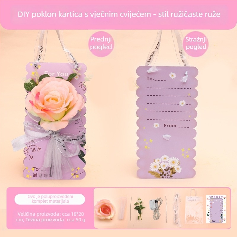 Čestitka za Majčin dan sa večnim cvijećem i DIY kompletom za tulipane