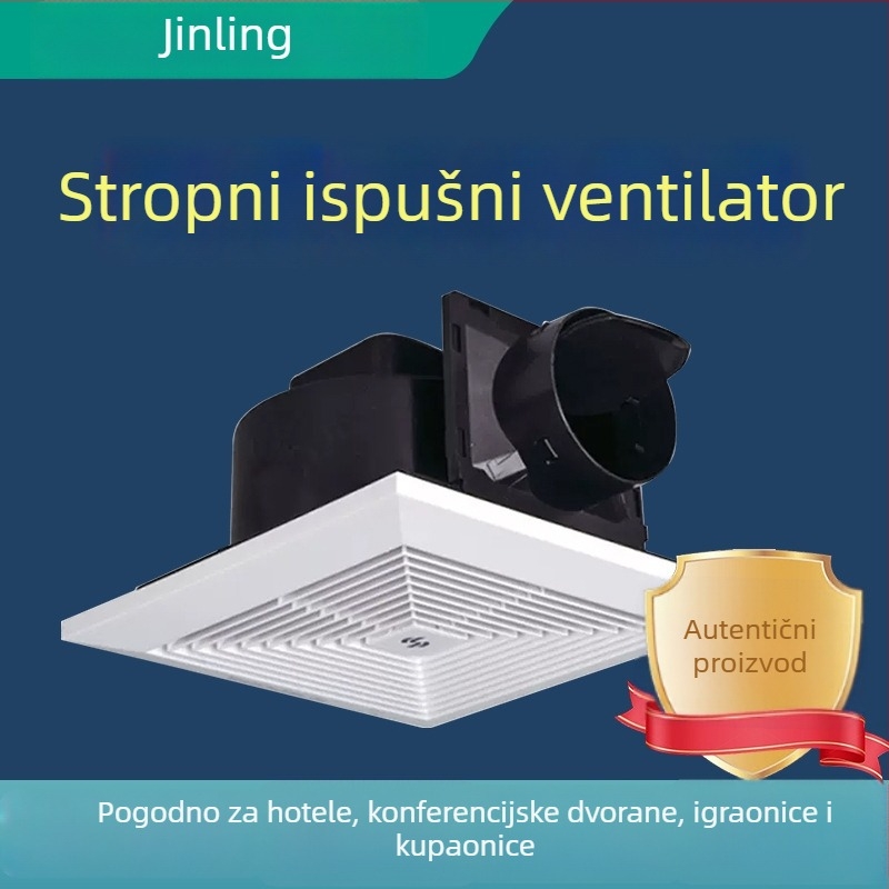 Jinling stropni ventilator za suhozidni strop, 30x30 cm, ventilacija kupaonice i WC-a