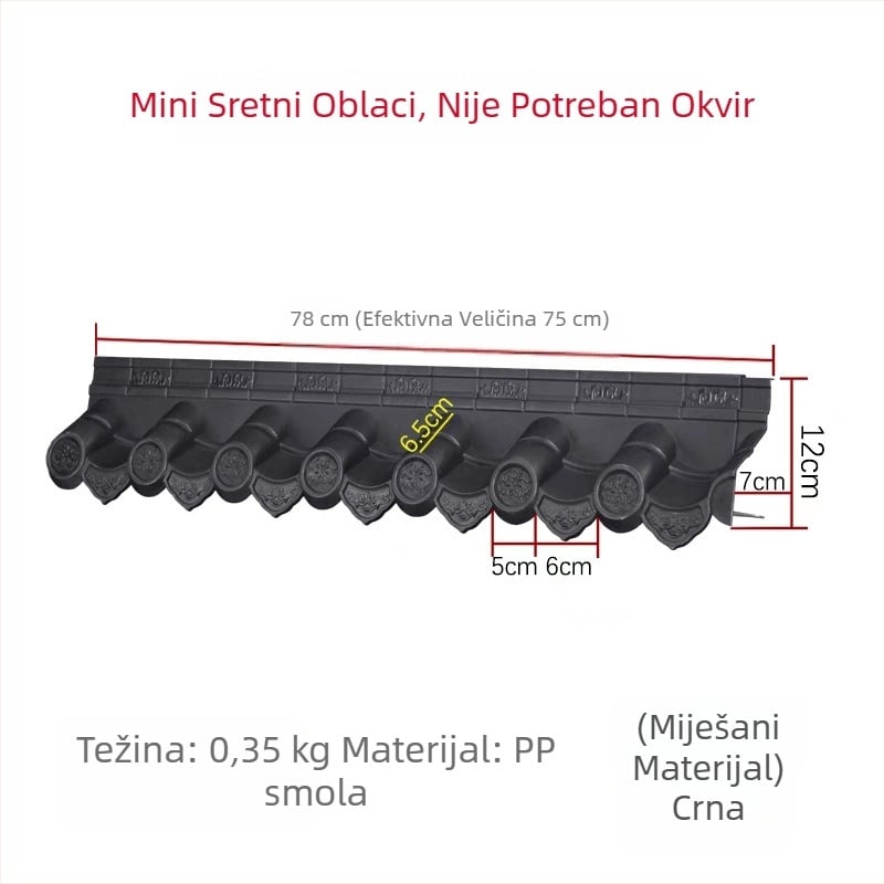Mini antik zidna pločica u novokineskom stilu, smola, za dnevni boravak i blagovaonu, Huipai stil