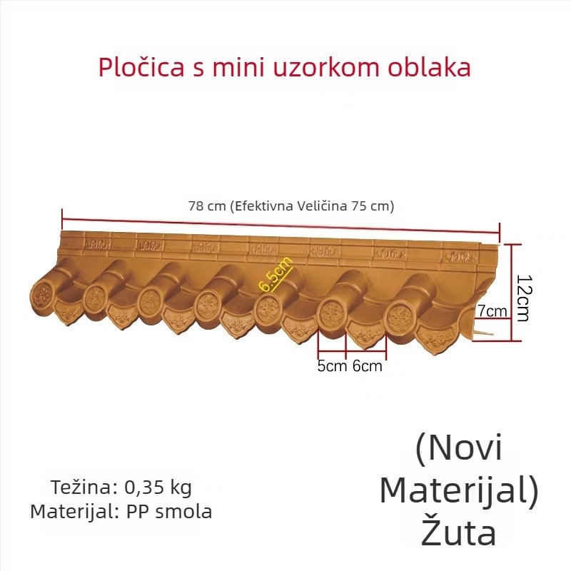 Mini antik zidna pločica u novokineskom stilu, smola, za dnevni boravak i blagovaonu, Huipai stil
