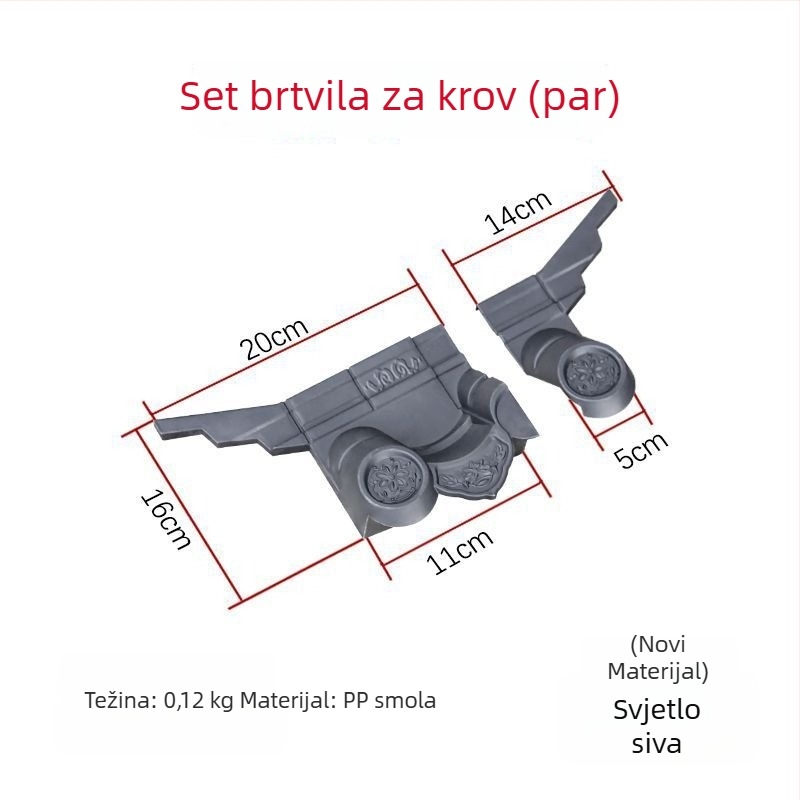 Mini antik zidna pločica u novokineskom stilu, smola, za dnevni boravak i blagovaonu, Huipai stil