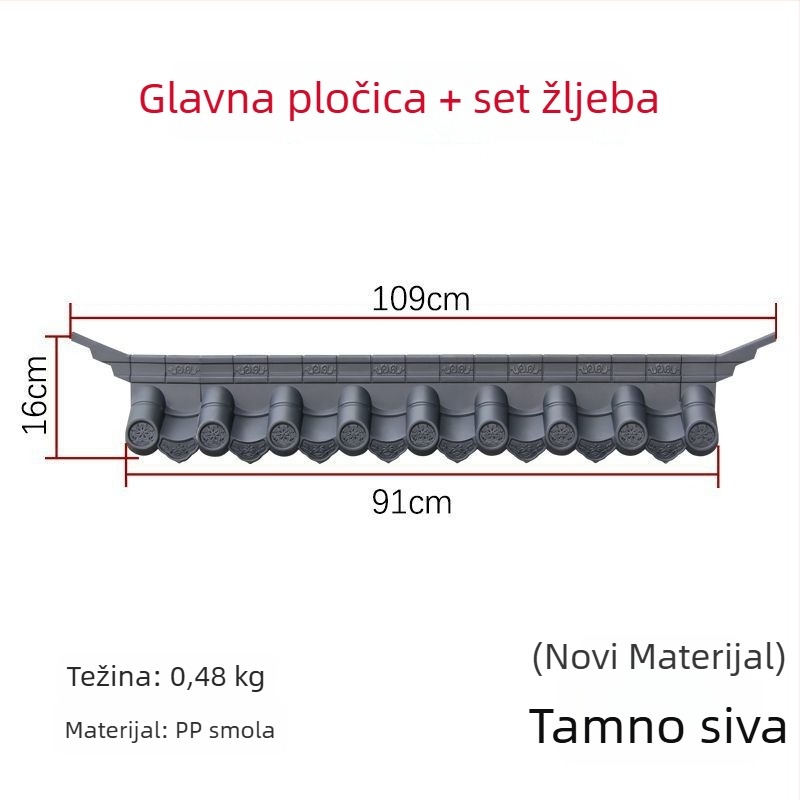 Mini antik zidna pločica u novokineskom stilu, smola, za dnevni boravak i blagovaonu, Huipai stil