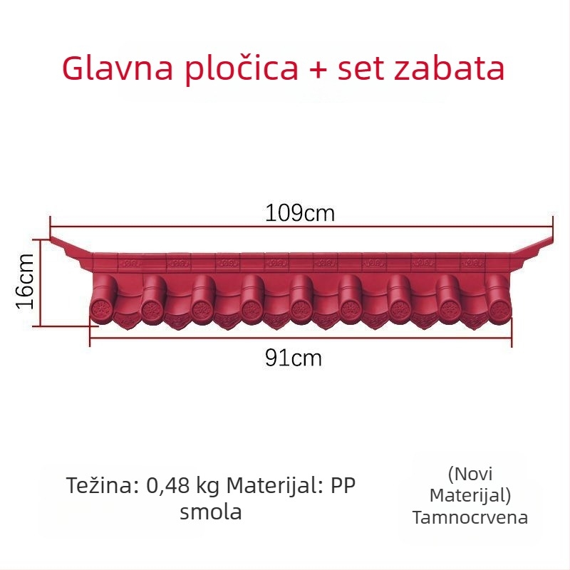 Mini antik zidna pločica u novokineskom stilu, smola, za dnevni boravak i blagovaonu, Huipai stil
