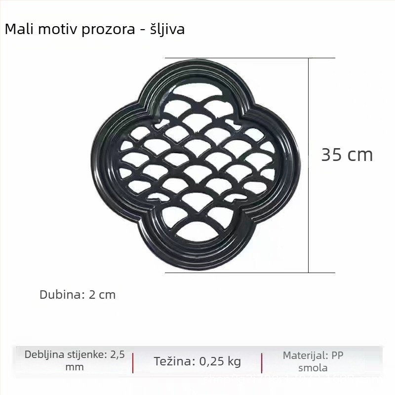 Mini antik zidna pločica u novokineskom stilu, smola, za dnevni boravak i blagovaonu, Huipai stil