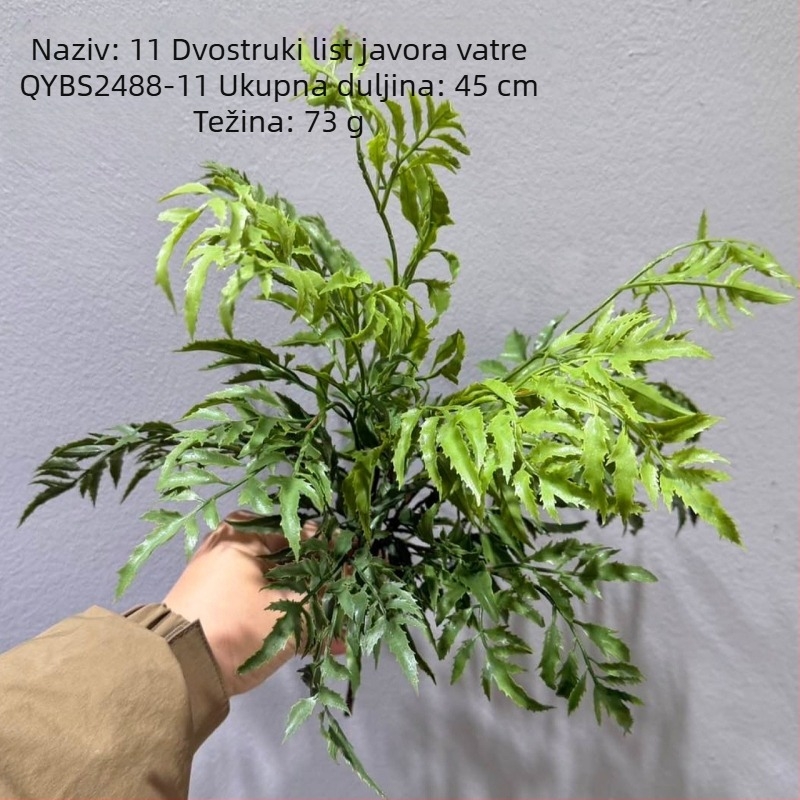 Umjetne paprati i bilje za ukrasne kompozicije — kidney fern, Persian fern, ružmarin i asparagus fern