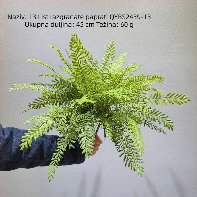 Umjetne paprati i bilje za ukrasne kompozicije — kidney fern, Persian fern, ružmarin i asparagus fern