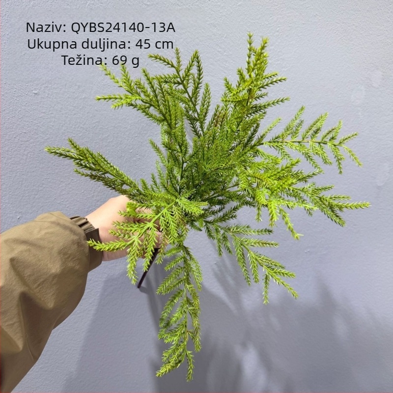 Umjetne paprati i bilje za ukrasne kompozicije — kidney fern, Persian fern, ružmarin i asparagus fern