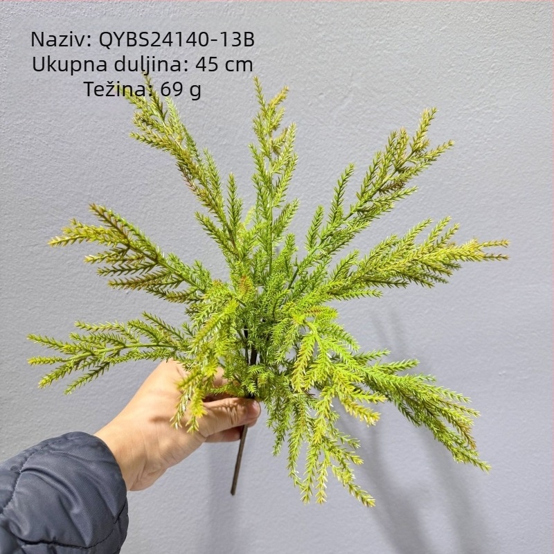 Umjetne paprati i bilje za ukrasne kompozicije — kidney fern, Persian fern, ružmarin i asparagus fern