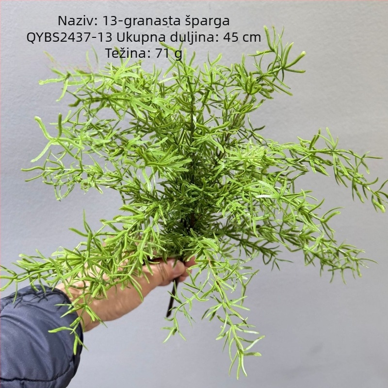 Umjetne paprati i bilje za ukrasne kompozicije — kidney fern, Persian fern, ružmarin i asparagus fern