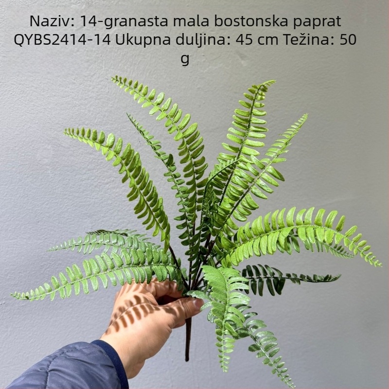 Umjetne paprati i bilje za ukrasne kompozicije — kidney fern, Persian fern, ružmarin i asparagus fern