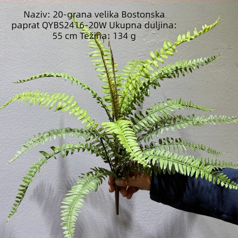 Umjetne paprati i bilje za ukrasne kompozicije — kidney fern, Persian fern, ružmarin i asparagus fern
