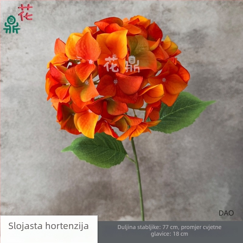 Slojevite satenske hortenzije za svadbenu dekoraciju i ukrašavanje hotelskog zida kao pozadine