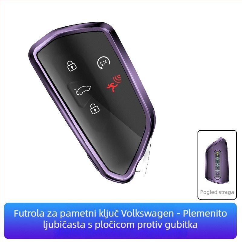 TPU futrola za VW ključeve — kompatibilna s Golf, Sagitar, Tiguan, Lavida, Bora, Polo, Teramont i Lingdu — etnički dizajn
