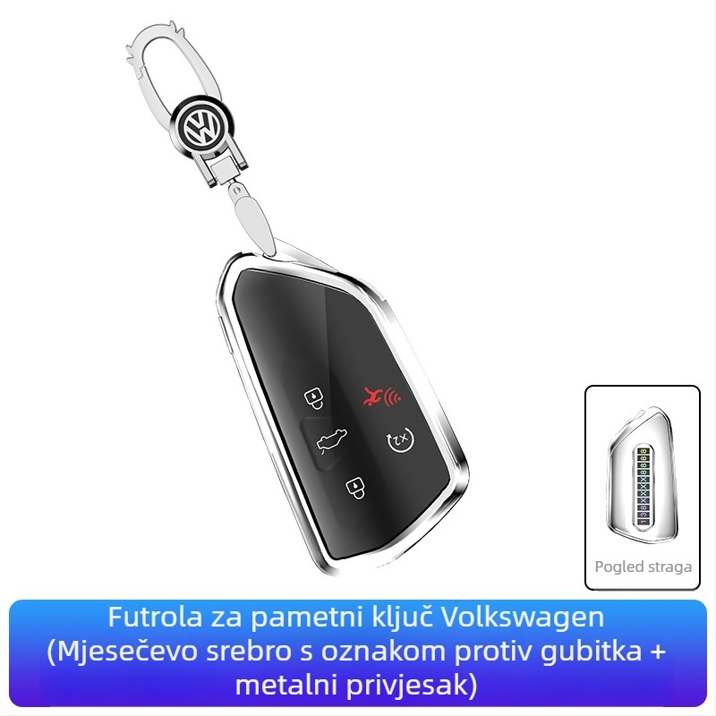 TPU futrola za VW ključeve — kompatibilna s Golf, Sagitar, Tiguan, Lavida, Bora, Polo, Teramont i Lingdu — etnički dizajn