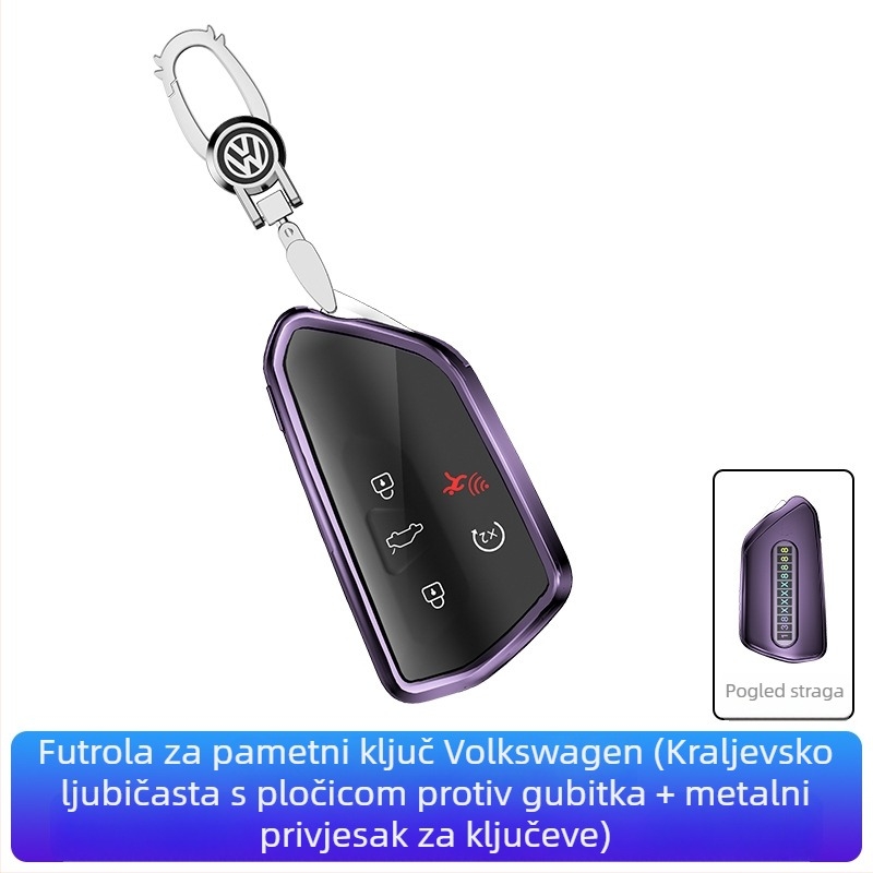 TPU futrola za VW ključeve — kompatibilna s Golf, Sagitar, Tiguan, Lavida, Bora, Polo, Teramont i Lingdu — etnički dizajn
