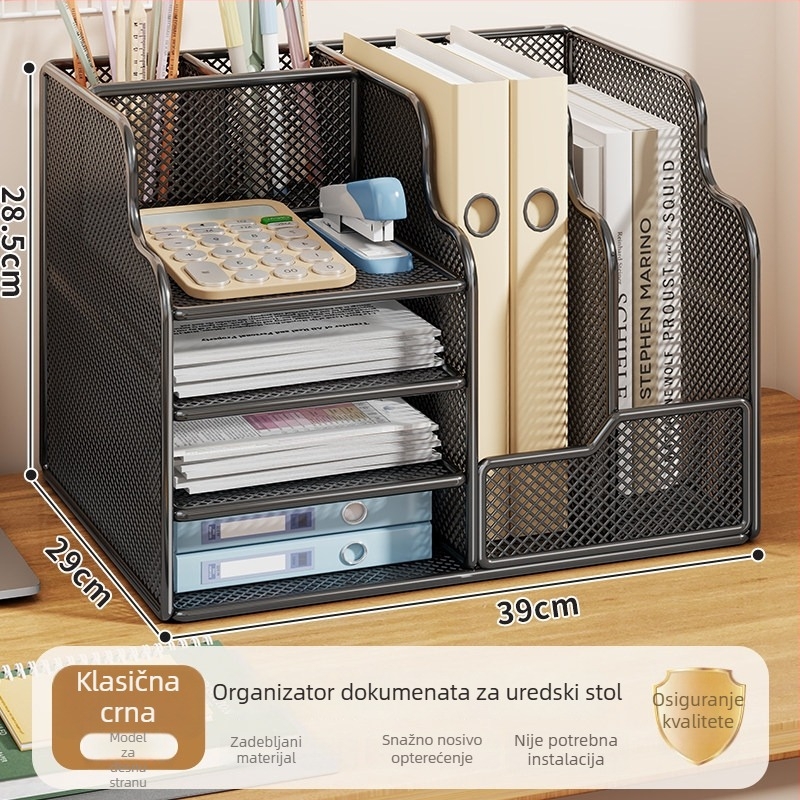 Stolni organizator za dokumente i knjige, višeslojni organizator