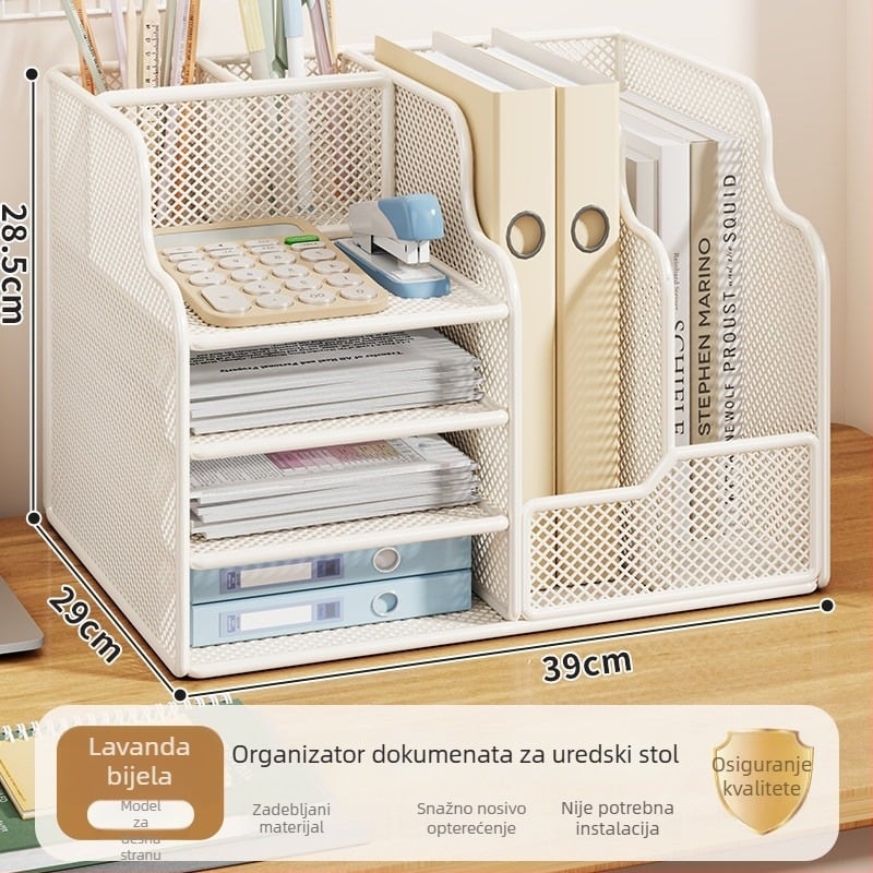 Stolni organizator za dokumente i knjige, višeslojni organizator