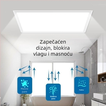 Ugradno stropno LED svjetlo za kupaonu i kuhinju s aluminijskim panelom