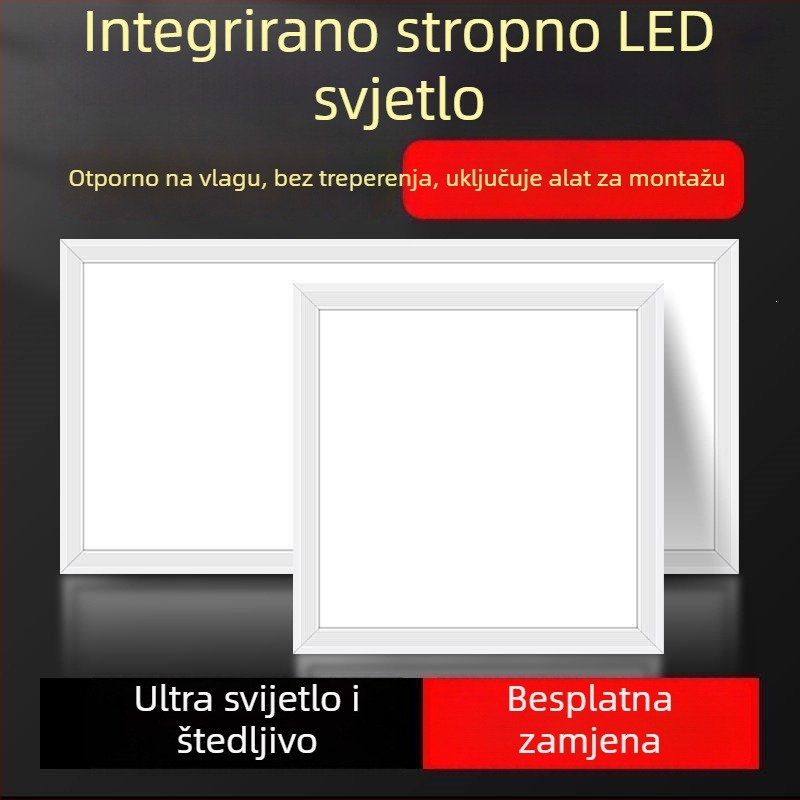 Ugradno stropno LED svjetlo za kupaonu i kuhinju s aluminijskim panelom