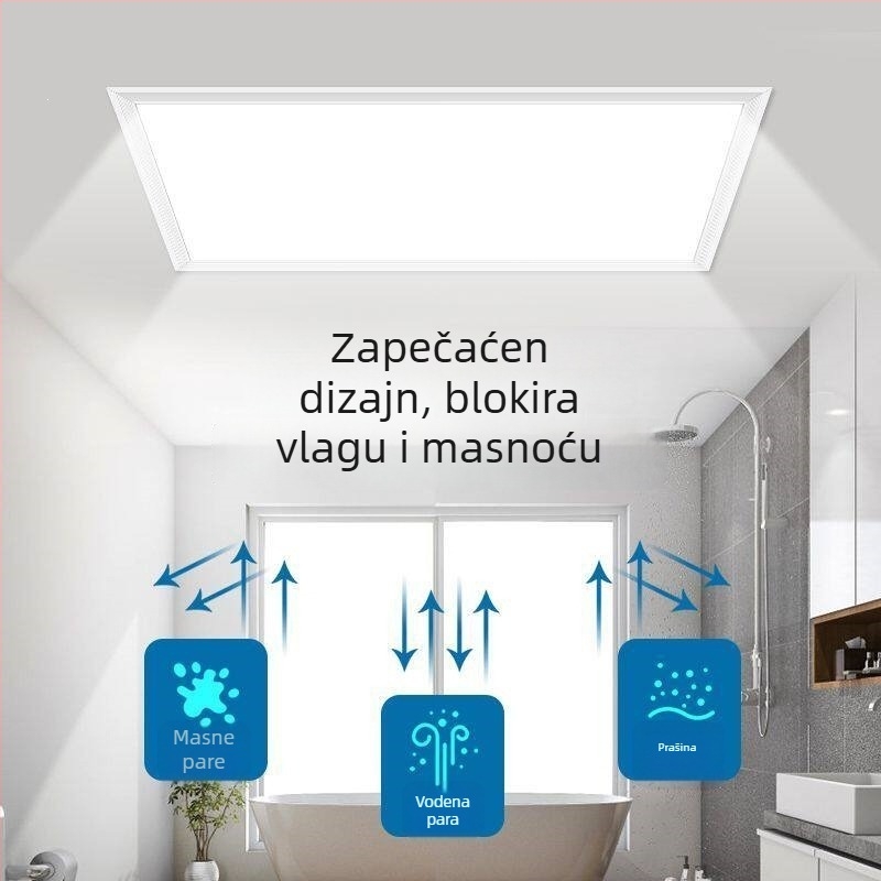 Ugradno stropno LED svjetlo za kupaonu i kuhinju s aluminijskim panelom