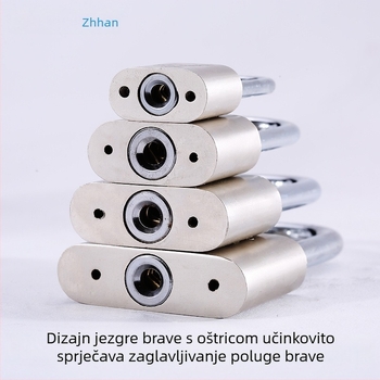 Katanac protiv krađe za kućnu upotrebu, mali katanc, mini lažni nehrđajući čelik, univerzalna glava brave