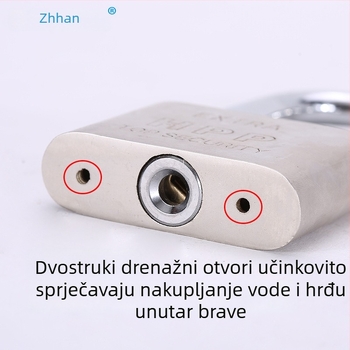 Katanac protiv krađe za kućnu upotrebu, mali katanc, mini lažni nehrđajući čelik, univerzalna glava brave