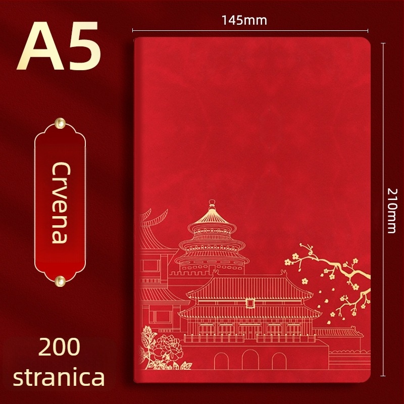 A5 bilježnica darovni set – luksuzni rokovnik i olovka s mogućnošću prilagodbe logotipa, prijenosno