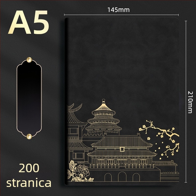 A5 bilježnica darovni set – luksuzni rokovnik i olovka s mogućnošću prilagodbe logotipa, prijenosno