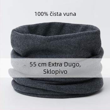 Vuneni šal za vrat, debeli zimski pleteni šal, jednostavnog dizajna