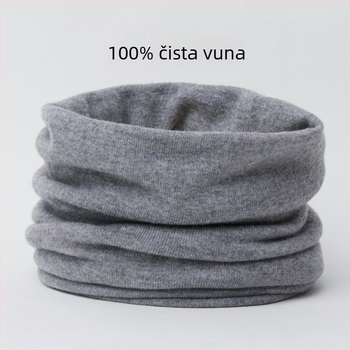 Vuneni šal za vrat, debeli zimski pleteni šal, jednostavnog dizajna