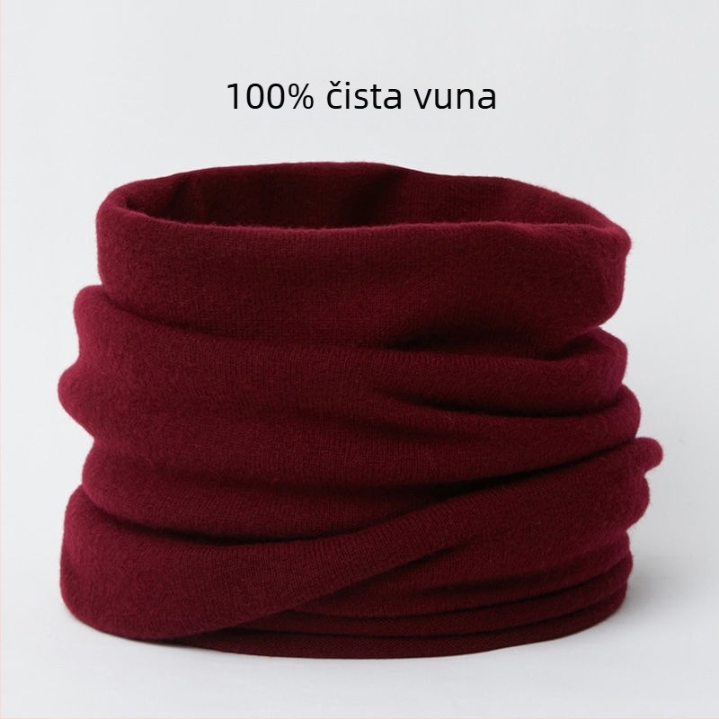 Vuneni šal za vrat, debeli zimski pleteni šal, jednostavnog dizajna