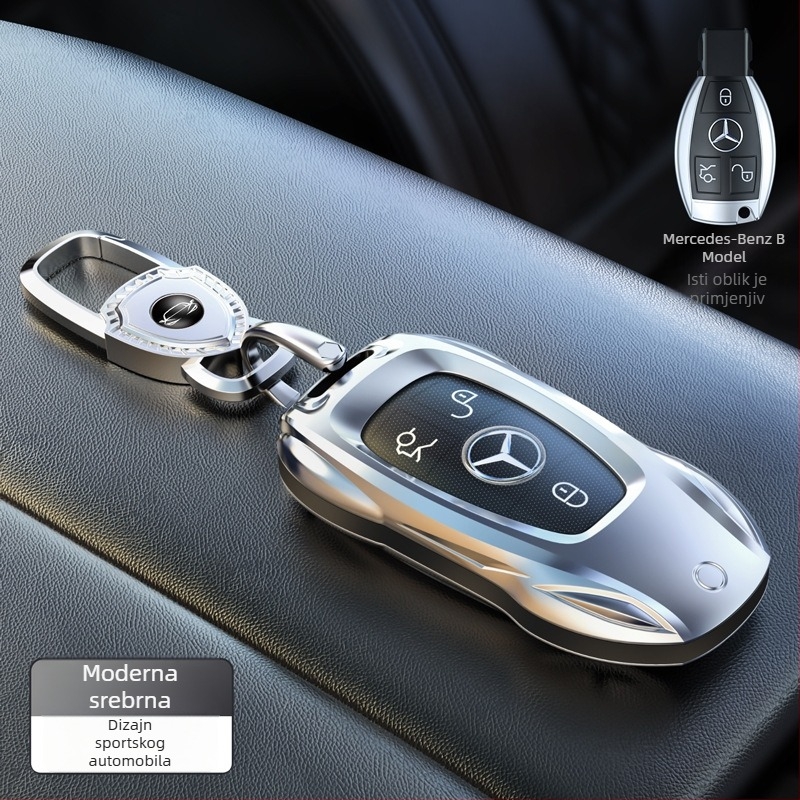 Kućište ključa Mercedes-Benz od cinkovog legura – zaštitna metalna kućišta za E300L, C260L, GLC, A200, C200, GLE