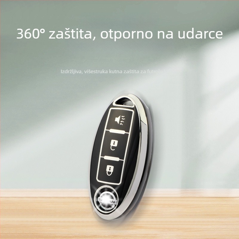 Futrola za ključ Nissan Sylphy 14. generacije, Enjoy izdanje – TPU, elektroplating detalji, unutarnji automobilski dodaci