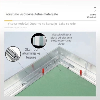 Skriti pristupni panel za strop od gipsane ploče, aluminijska legura