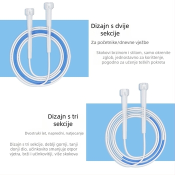 PVC švihadlo za djecu, preskakanje brzine, za početnike, pogodna za vrtić i prvi razred.