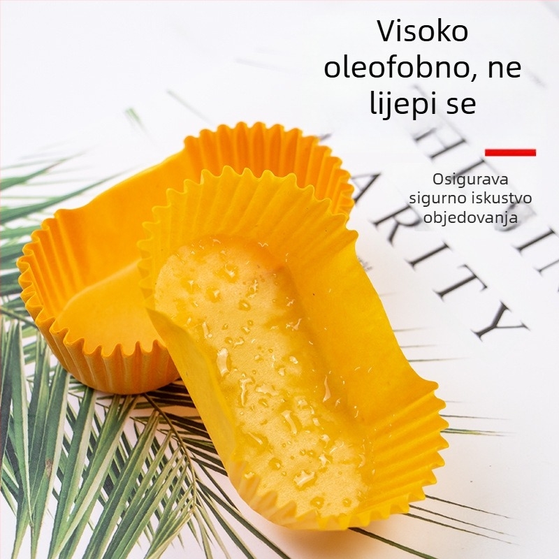 Jednokratna pravokutna papirnata tava u obliku broda, ovalna, 36 kalupa za tortu i 21 kalupa za muffine, otporna na masnoće