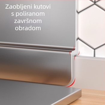 Nerđajući čelik kuhinjska zaštita od prskanja ulja – zidna naljepnica, otporna na vatru i visoke temperature, protiv prskanja, jednostavna za čišćenje.