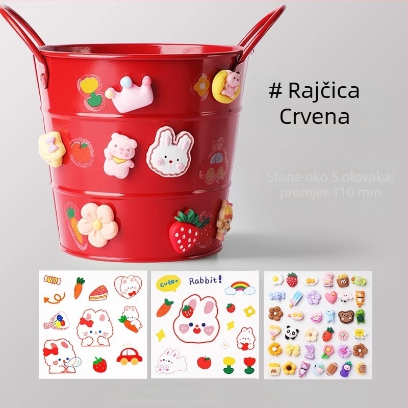 Kreativni držač olovke od kovanog željeza s velikim kapacitetom, stolni organizator za učenike, minimalistički dizajn