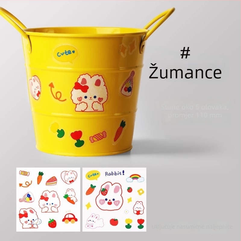 Kreativni držač olovke od kovanog željeza s velikim kapacitetom, stolni organizator za učenike, minimalistički dizajn