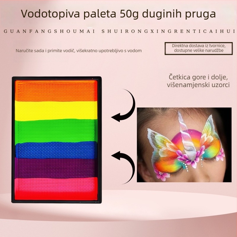 Dječji komplet za crtanje lica za početnike, cjeloviti set vodotopnih boja za lice za scenski makeup